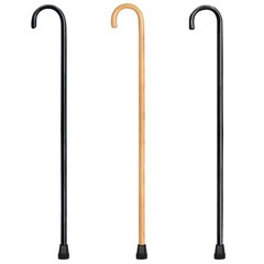 Wooden Walking Cane, round Handle Wood Cane with Natural Ash Finish and Rubber T
