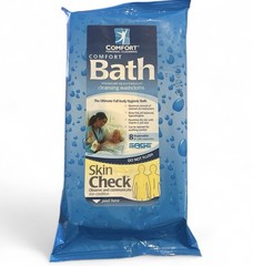 Comfort Bath Cleansing Heavyweight Washcloths VIT E 6 Pkgs -48 Cloths Skin Check