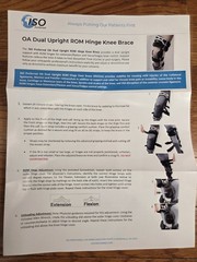 NEW ISO Preferred Medium Right OA Dual Upright ROM Hinge Knee Brace ISO-KN221R