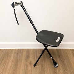 Rehand Folding Cane Seat Adjustable Walking Cane 34-38” 350 lb RH100754