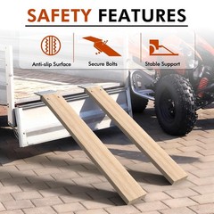 Heavy Duty 2×8 Aluminum Loading Ramps for Trucks & Motorcycles Heavy Duty Ends