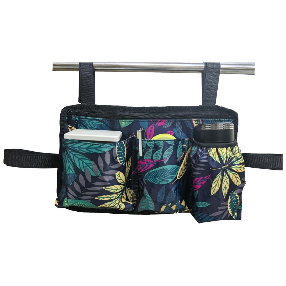 Walker Bag, Multi Pockets Folding Walker Basket Tote Bag with Cup Holder, Han