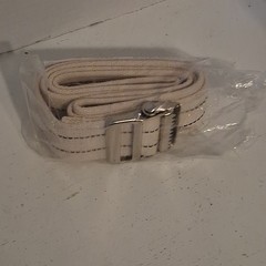 McKesson Gait Belt, 60 Inch, White, Heavy Duty, Metal Buckle, 1 Belt