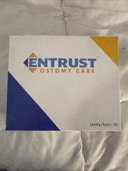 10 PCs ENTRUST Ostomy Bags One Piece Drainable Ostomy Bag for Adult FLAT 1-pc