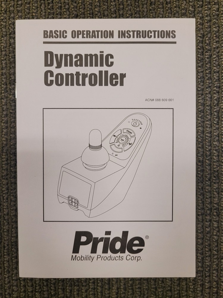 Pride Mobility Dynamic Joystick Controller for Power Wheelchairs Owners Manual