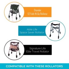Walker 6 in. Replacement Wheels Smooth Rolling High Quality Rubber, Set of 2