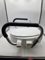 Drive Medical 2-in-1 Raised Toilet Seat w/Padded Arms Safety Support Up To 300#