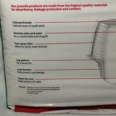 Overnight Cardinal Health WINGS Incontinence Pants S/M 38-65 lb White 17 Ct
