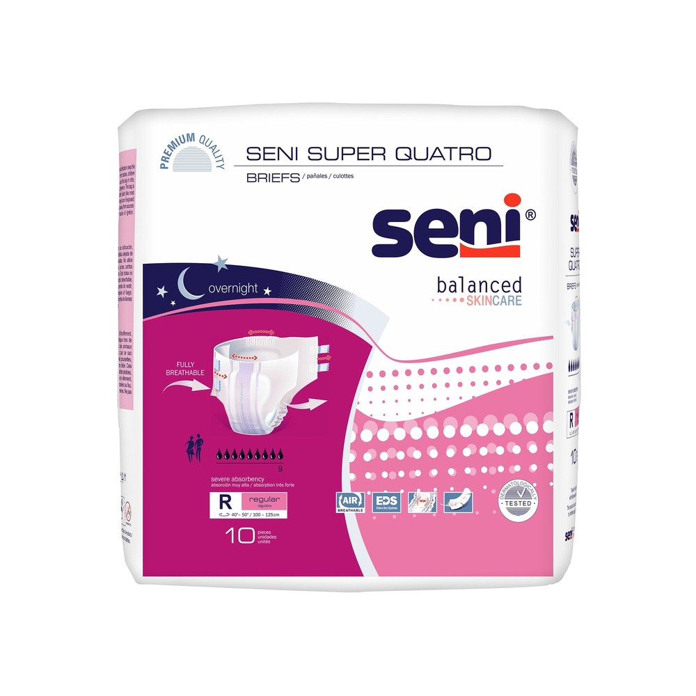 Seni Incontinence Brief Breathable / Overnight S-RE10-BQ1 Severe 40 Ct