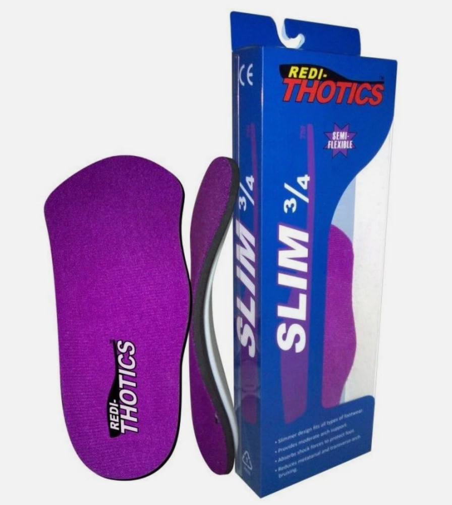 Redi-Thotics 3/4 Length Slim Orthotic Insoles Inserts Arch Support