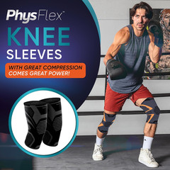 PhysFlex Knee Brace for Pain Relief – Knee Compression Sleeves for Men and Women