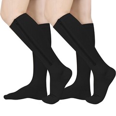 3 Pairs Compression Zipper Socks 30-40 mmHg For Varicose veins Women & Men Best