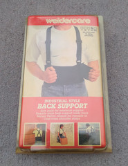 Weidercare Industrial Style Back Support XL Black Shoulder Straps NEW Vintage