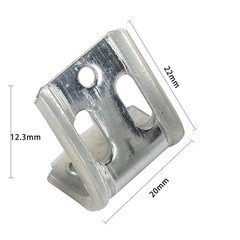 50pcs 5 Holes Thick Couch Spring Clips, Upholstery Clips for Furniture Silver