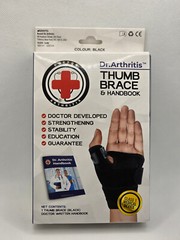 Dr. Arthritis Thumb Brace Black one size, New in box
