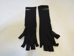 Copper Fit Pair Long Compression Gloves Black Unisex Size M