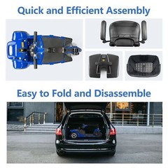 4 Wheels Mobility Scooter Power Wheelchair Folding Electric For Travel New