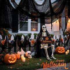 Land Guard Halloween Gauze Cloth Black 80x200in