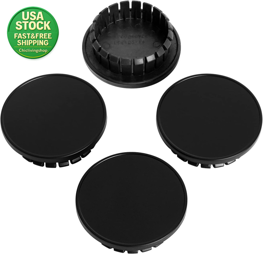 Wheel Center Caps 59MM Matte Black Pack of 4 Compatible with 46MM