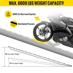Enhanced Stability 84 inch Aluminum Ramps Non-Slip for 6000lb Loads