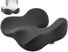 Seat Cushion for Tailbone & Sciatica Pain 18.5 x 16.5 x 5.8 inches, Gray