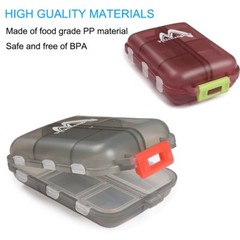 2 Pack Pill Case Portable Small 7-Day Weekly Travel Pill Organizer Portable Pock