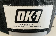 OK-1 Back Support /Safey/Lumbar Size L 33-39 Inches Black Adjustable Made In USA