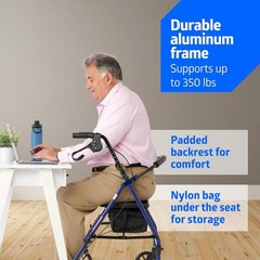 Cosydora Rollator Walkers For Seniors With Seat , 13.6 Lbs Ultra Lightweight