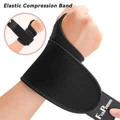 Free Size (Fit 5-10″ Wrist Circumference), Black, Support Brace, 2 Pack(Left…