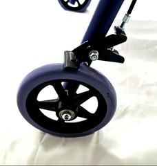 Bariatric Aluminum Rollator Purple Padded Seat Basket and Footrest