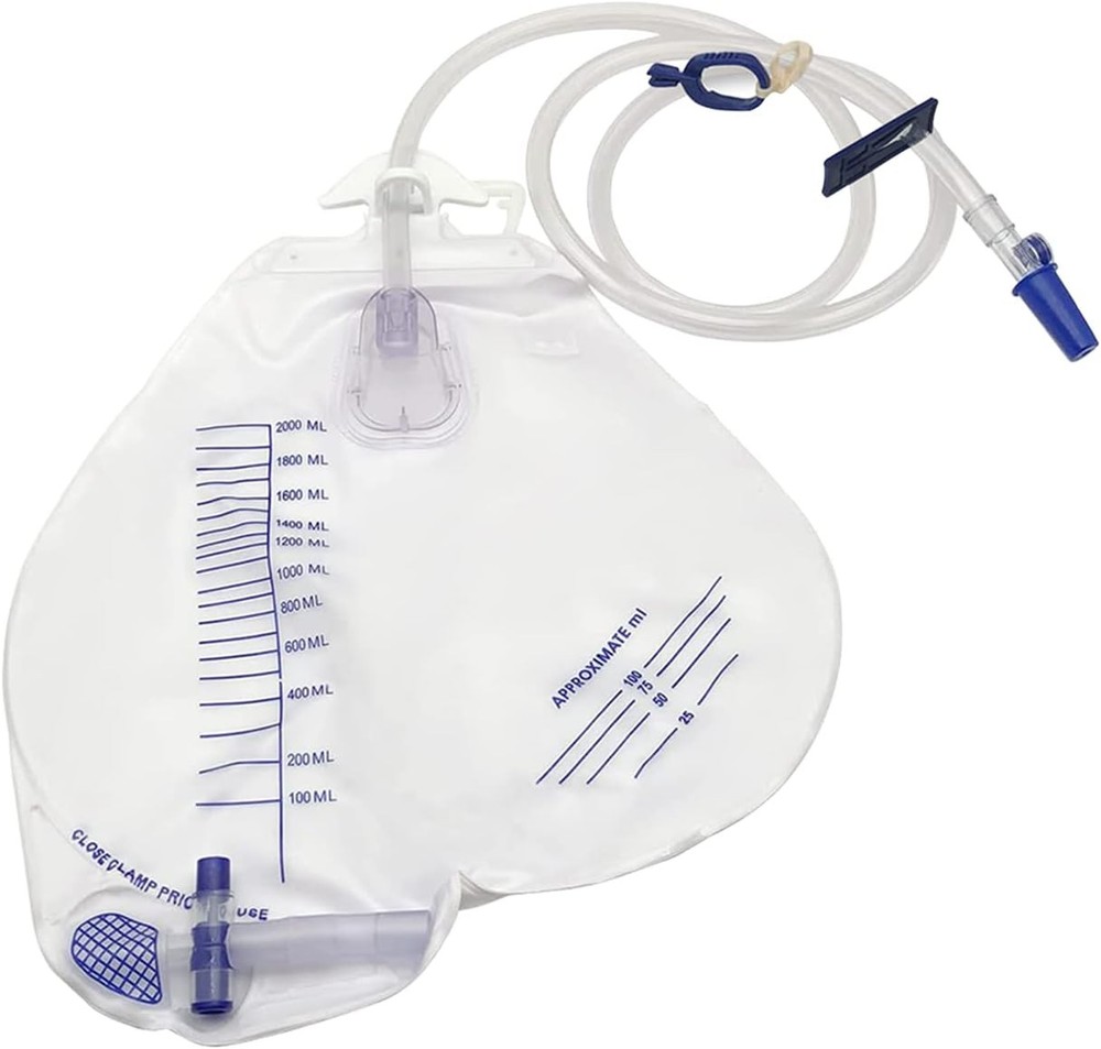 Urinary Drainage Bag with Anti-Reflux Chamber, Urine 2000 mL…