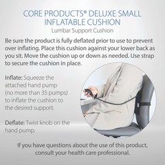 Core Products Small Inflatable Lumbar Cushion, Black