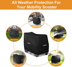 Mobility Scooter Cover Waterproof Accessories,420D Oxford Fabric Heavy Duty Elec