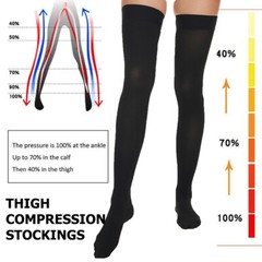 1PAIR Compression Socks Thigh High Stockings for Varicose Veins, Swelling, Edema