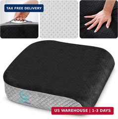 Large Seat Cushion (19″ x 17″ x 3″) Memory Foam for Office Chair, Wheelchair Cus