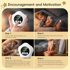 Bedwetting Enuresis Alarm Wireless for Boys and Girls, Compact & Comfortable NEW