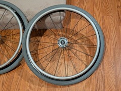 TiLite 22″ Spinergy SPOX Wheelchair Wheels 22×1-3/8 (w/ Solid core tires)