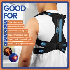 Adjustable Back Support Shoulder Brace Belt Posture Corrector Strap Clavicle US