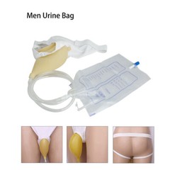 US# Elderly Male Urinal Leg Bag 1000ml Urine Funnel Pee Holder Collector Set