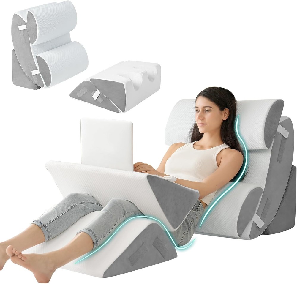 Orthopedic Bed Wedge Pillow Set 6 Pcs Adjustable support with memory foam 6P003