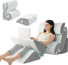 Orthopedic Bed Wedge Pillow Set 6 Pcs Adjustable support with memory foam 6P003