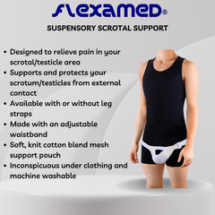 FlexaMed Suspensory Scrotal Support Relief for Hydrocele Vasectomy Swelling