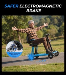 32lb Foldable 4-Wheel Mobility Scooter Seniors Adults NFC Key, Airline Approved