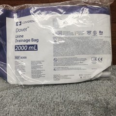 Dover Urine Drainage Bag 2000mL Dated 2022 Expired Sterile Pack Med Training
