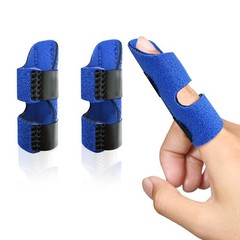 2 Pack Finger Splints – Trigger Brace for Pain Sprain Arthritis Relief (Blue)