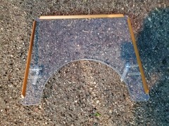 Sunrise Quickie Wheelchair Lap Tray Table Clear Tuffak Plastic XXL 23.5″ x 25.5″