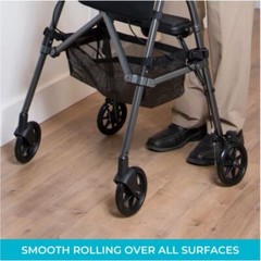 Walker 6 in. Replacement Wheels Smooth Rolling High Quality Rubber, Set of 2