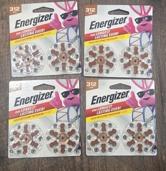 *48 Count* Four 12-packs ENERGIZER 312 1.45V Hearing Aid Battery Exp 4/2029