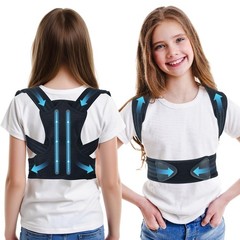Posture Corrector for Kids Adjustable Back Straighter with Shoulder Small