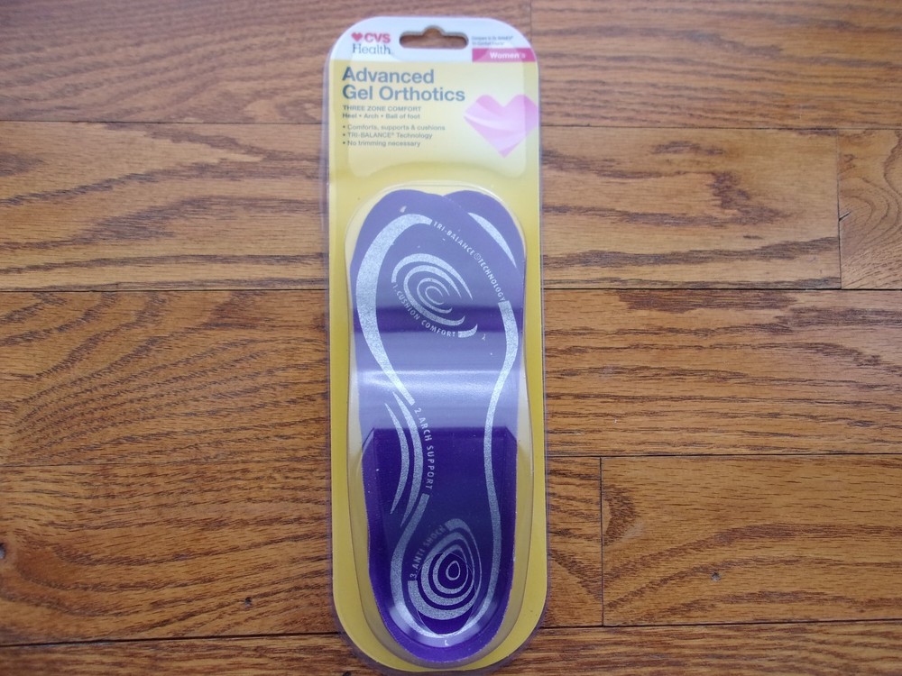 CVS Health Advanced Gel Orthotics, Three Zone Comfort Inserts for Women